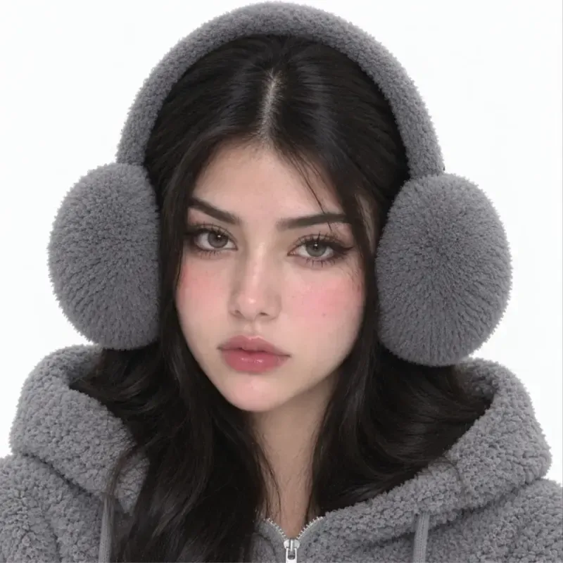 گوش گیر دخترانه تدی زمستانی طوسی